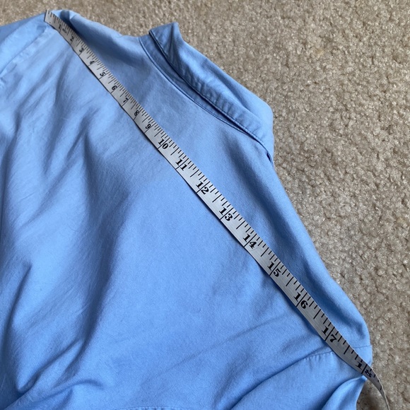 Duo Maternity baby blue lace up/tie back button down shirt M - Picture 13 of 17